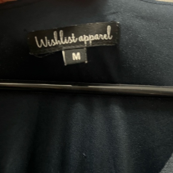 Navy Blue Maxi Peasant Dress - Picture 3 of 3